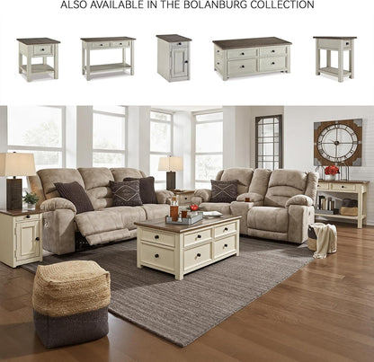 Ashley Bolanburg Lift Top Coffee Table with Drawers, Antique Cream & Brown