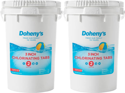 3 Inch Stabilized Chlorine Tablets | Pro-Grade Pool Sanitizer, Long Lasting, Slow Dissolving, 99% Pure Tri-Chlor, Individually Wrapped - 50lb