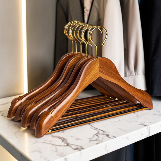 Jalvyn Premium Solid Wood Non-Slip Hangers (20-Pack)