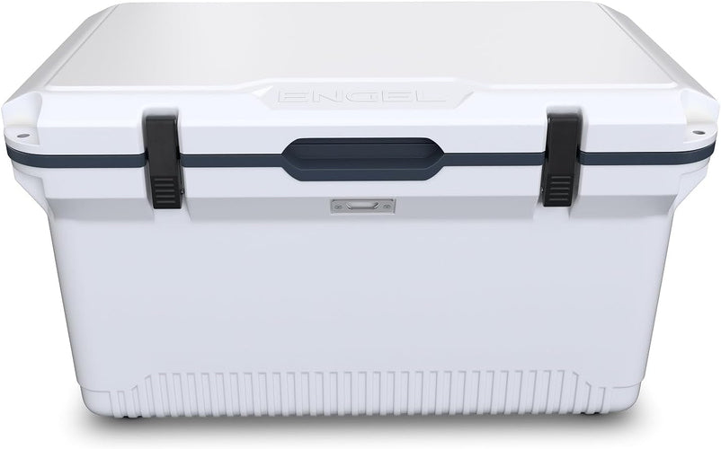 60 QT Ultra-Light Injection Molded Cooler - Ice Chest Keeps Ice up to 7 Days - Large Cooler Includes Wire Basket, Divider and Built-in Bottle Opener