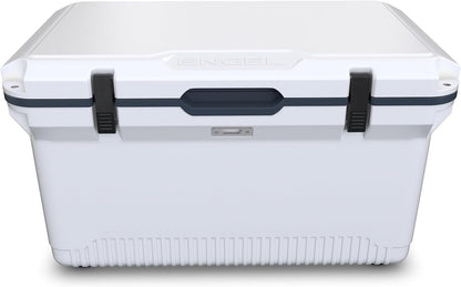 60 QT Ultra-Light Injection Molded Cooler - Ice Chest Keeps Ice up to 7 Days - Large Cooler Includes Wire Basket, Divider and Built-in Bottle Opener