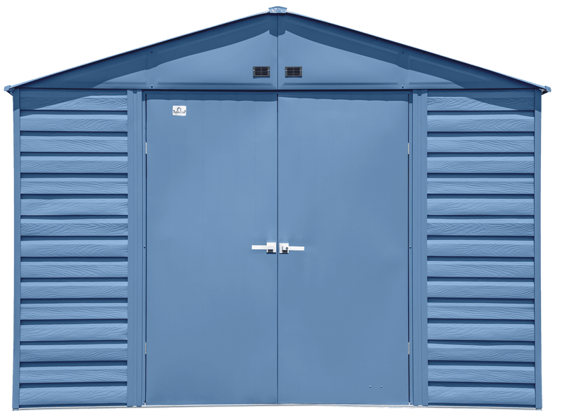 Arrow Select Steel Storage Shed, 10x14, Blue Grey