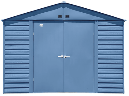 Arrow Select Steel Storage Shed, 10x14, Blue Grey