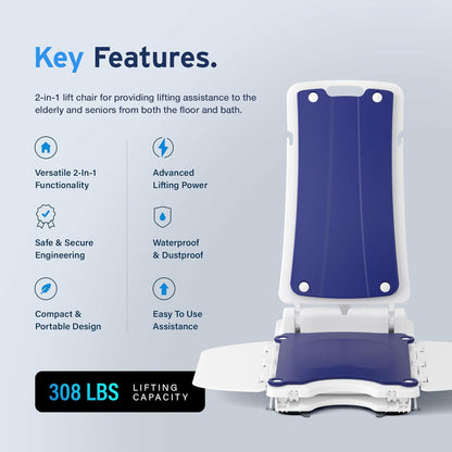 AYDMED 2-in-1 Electric Lift Chair, 308lbs Capacity, Waterproof