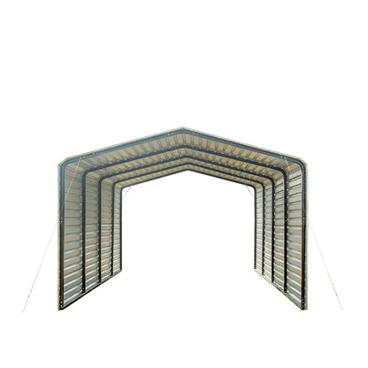 CP1220F 12' x 20' All-Steel Carport with Enclosed Sides
