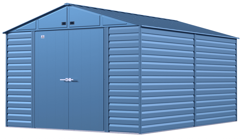 Arrow Select Steel Storage Shed, 10x14, Blue Grey