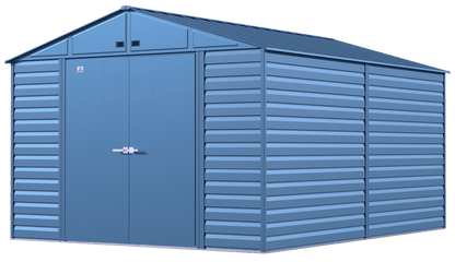 Arrow Select Steel Storage Shed, 10x14, Blue Grey