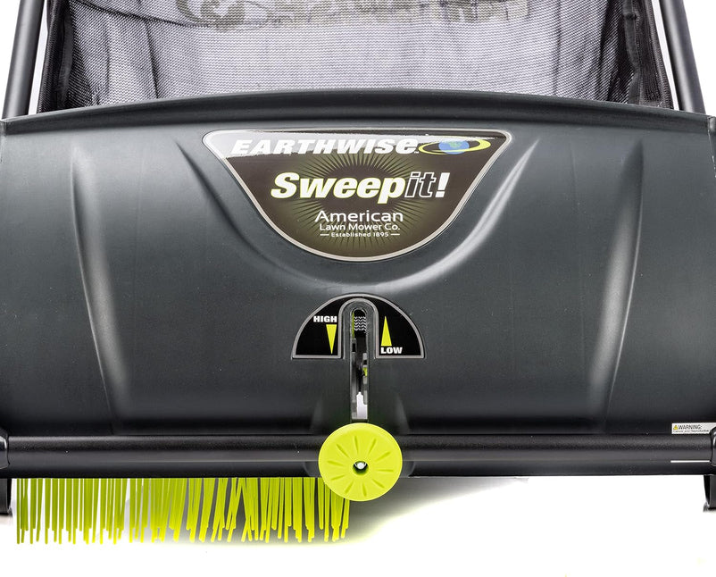 21-Inch Width Leaf & Grass Push Lawn Sweeper, Black