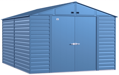 Arrow Select Steel Storage Shed, 10x14, Blue Grey