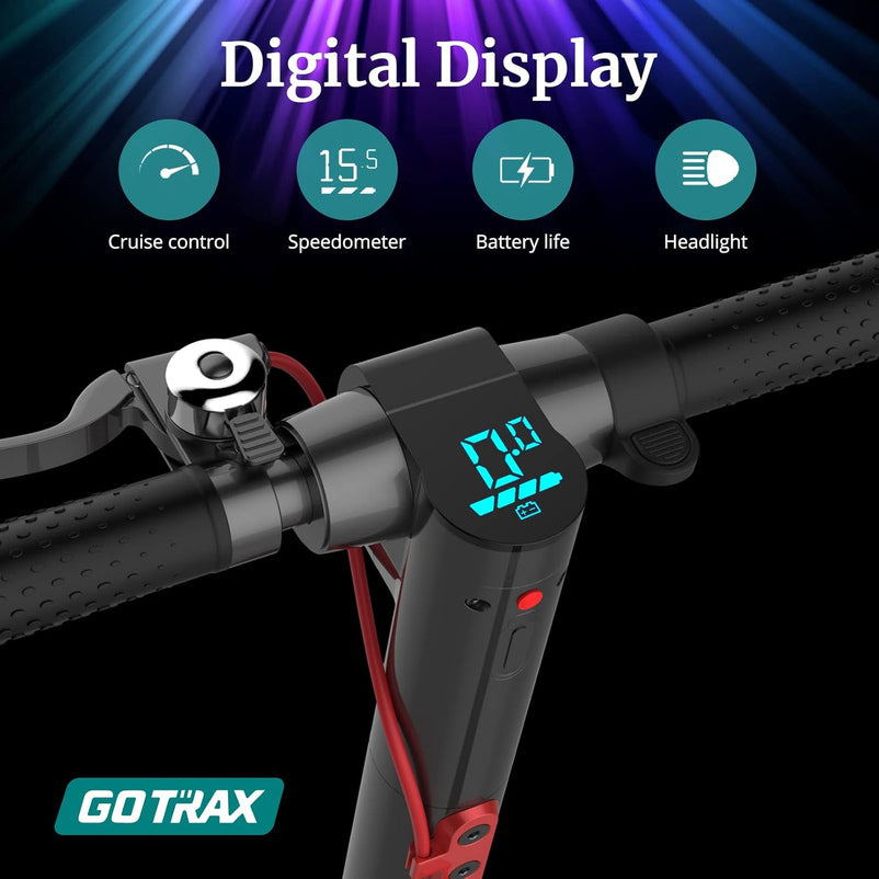 Adult Electric Scooter, 8.5 Inch Pneumatic Tires, Max Range 14/18 Miles, Max Speed 15.5/18 MPH, Powered by 300 Watt Motor, with Cruise Control Adult Folding Electric Scooter