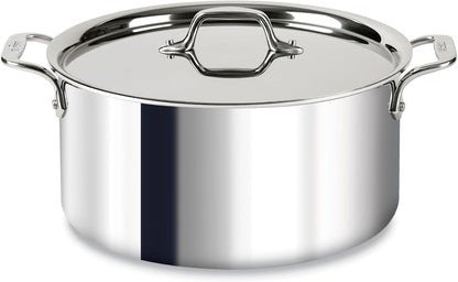 All-Clad D3 Stockpot 8 Qt Stainless Lid Induction Oven Safe