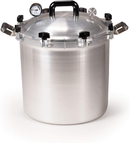 All American 1930: 21.5qt Pressure Cooker/Canner (The 921) – Exclusive Metal to Metal Sealing System – Easy to Open & Close – Suitable for Gas, Electric, or Flat Top Stoves – Made in the USA