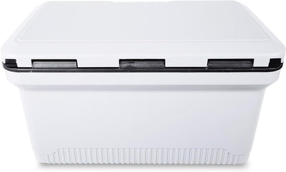 60 QT Ultra-Light Injection Molded Cooler - Ice Chest Keeps Ice up to 7 Days - Large Cooler Includes Wire Basket, Divider and Built-in Bottle Opener